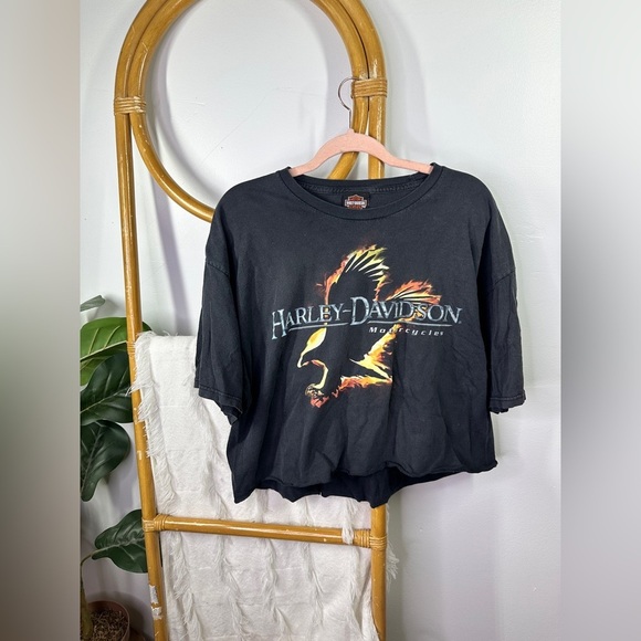 Harley-Davidson Other - Harley Davidson Black Cropped T Shirt sz XL